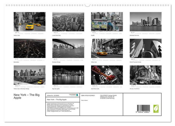 Produktbild: New York &ndash; The Big Apple (hochwertiger Premium Wandkalender 2026 DIN A2 quer), Kunstdruck in Hochglanz