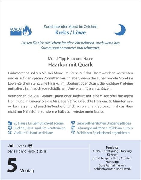 Produktbild: Leben mit dem Mond Tagesabrei&szlig;kalender 2027 - Praktische Tipps Tag f&uuml;r Tag