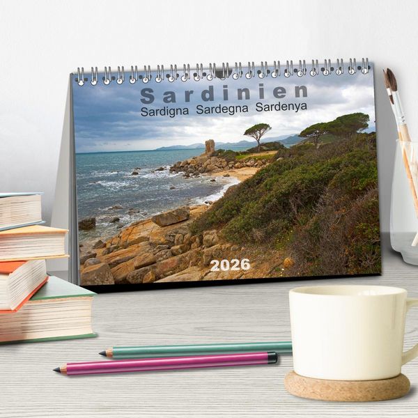 Produktbild: Sardinien Sardigna Sardegna Sardenya 2026 (Tischkalender 2026 DIN A5 quer), CALVENDO Monatskalender
