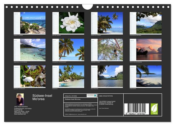 Produktbild: S&uuml;dsee-Insel Mo'orea (Wandkalender 2026 DIN A4 quer), CALVENDO Monatskalender
