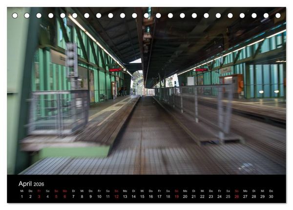 Produktbild: Die Wuppertaler Schwebebahn (Tischkalender 2026 DIN A5 quer), CALVENDO Monatskalender