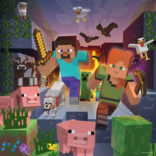 Produktbild: Kinderpuzzle 3x49 Teile - Minecraft Biomes