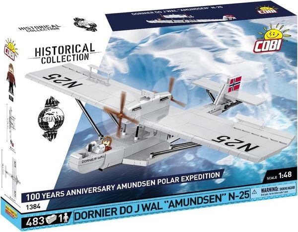 COBI Historical Collection 1384 - Dornier Do I Wal Amundsen N-25, Bausatz 1:48, 483+1 Klemmbausteine