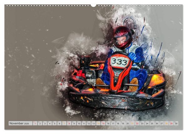 Produktbild: GoKart - extrem cool (Wandkalender 2026 DIN A2 quer), CALVENDO Monatskalender