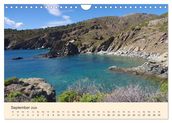 Produktbild: Cote Vermeille - Wo die Pyren&auml;en das Meer k&uuml;ssen (Wandkalender 2026 DIN A4 quer), CALVENDO Monatskalender