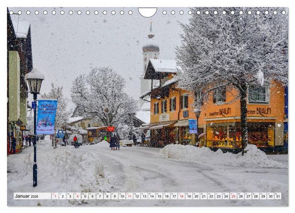 Produktbild: Garmisch-Partenkirchen - Zentrum des Werdenfelser Landes (Wandkalender 2026 DIN A4 quer), CALVENDO Monatskalender