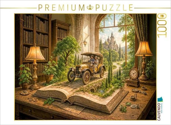 CALVENDO Puzzle Zeitreise auf Rädern mit dem Oldtimer | 1000 Teile Lege-Größe 64x48cm Foto-Puzzle für glückliche Stunden