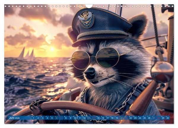 Produktbild: Der tierisch Skipper-Kalender (Wandkalender 2026 DIN A3 quer), CALVENDO Monatskalender