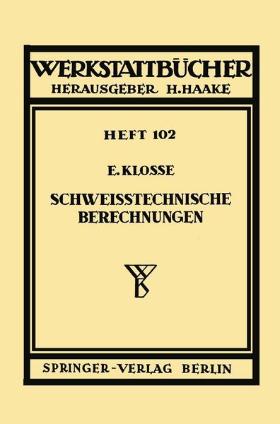 Produktbild: Schwei&szlig;technische Berechnungen