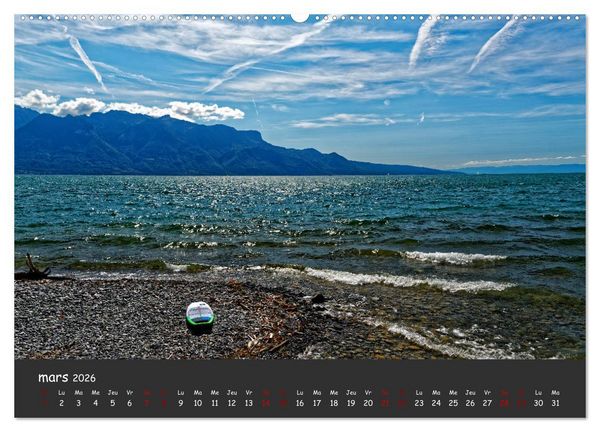 Produktbild: Au fil de l'eau... LAC LEMAN (Calendrier mural 2026 DIN A2 vertical) calendrier de bureau