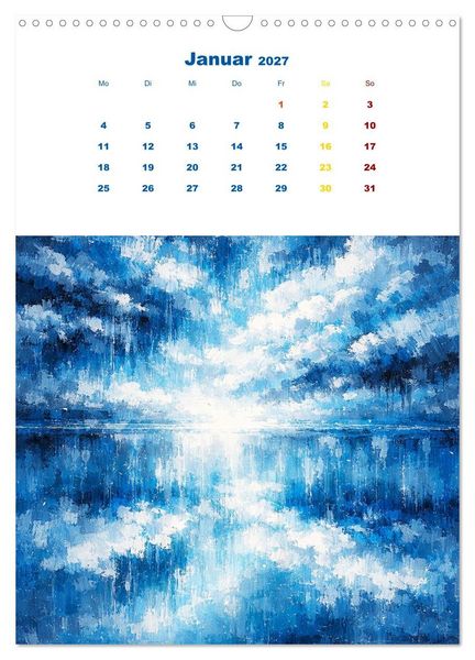 Produktbild: Upside Down Gem&auml;lde - Gespiegelte Landschaften (Wandkalender 2027 DIN A3 hoch), CALVENDO Monatskalender