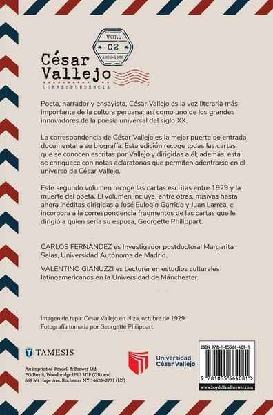 Produktbild: C&eacute;sar Vallejo. Correspondencia