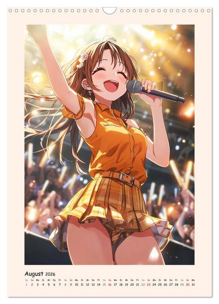 Produktbild: Manga Party-Girls. Singende und tanzende Stars (Wandkalender 2026 DIN A3 hoch), CALVENDO Monatskalender