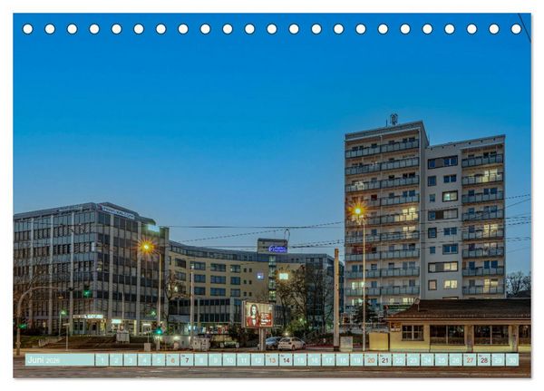 Produktbild: Chemnitz zur blauen Stunde (Tischkalender 2026 DIN A5 quer), CALVENDO Monatskalender