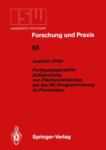 Produktbild: Fertigungsgerechte Aufbereitung von Fl&auml;chenverb&auml;nden bei der NC-Programmierung im Formenbau