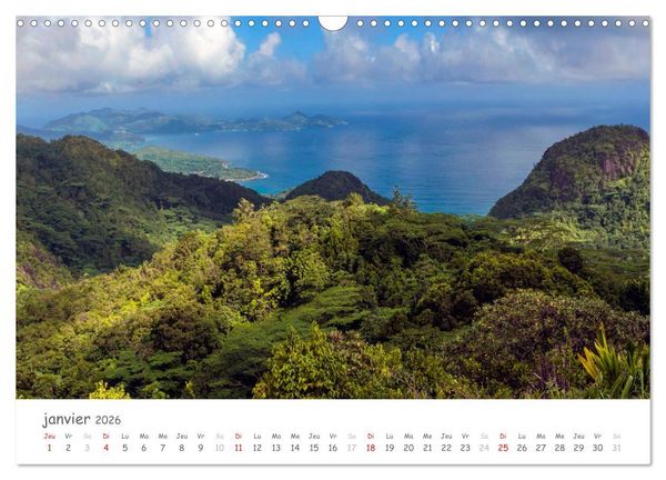 Produktbild: Paysages des Seychelles (Calendrier mural 2026 DIN A3 vertical), CALVENDO calendrier mensuel