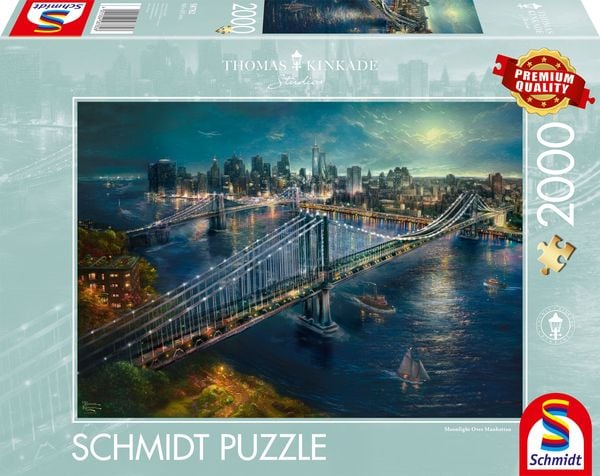 Schmidt Spiele - Thomas Kinkade - Mond über Manhatten, 2.000 Teile