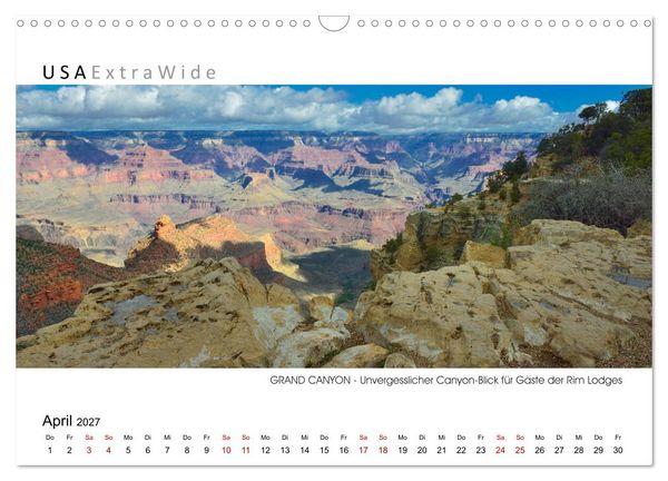Produktbild: GRAND CANYON Panoramabilder (Wandkalender 2027 DIN A3 quer), CALVENDO Monatskalender