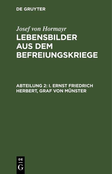 Produktbild: I. Ernst Friedrich Herbert, Graf von M&uuml;nster