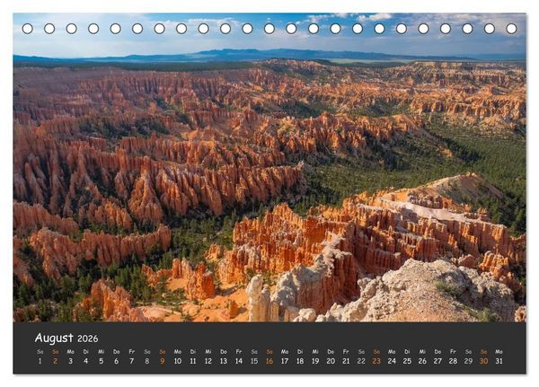Produktbild: Die Canyons der USA (Tischkalender 2026 DIN A5 quer), CALVENDO Monatskalender