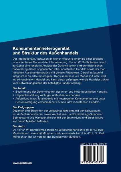 Produktbild: Konsumentenheterogenit&auml;t und Struktur des Au&szlig;enhandels