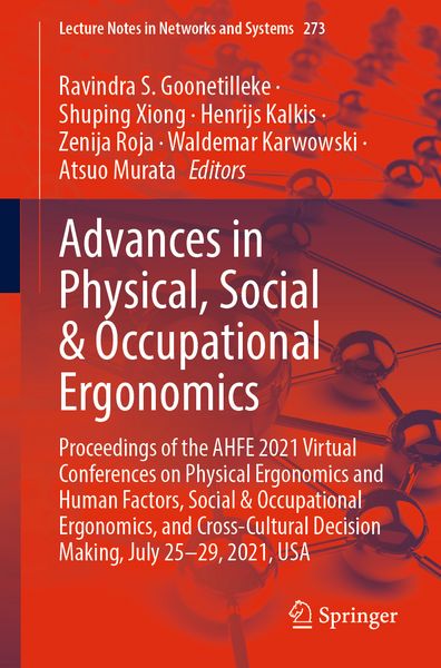 Produktbild: Advances in Physical, Social & Occupational Ergonomics