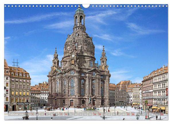 Produktbild: Historisches Dresden um 1900 - Fotos restauriert und koloriert (Wandkalender 2026 DIN A3 quer), CALVENDO Monatskalender