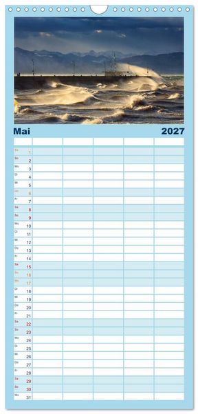 Produktbild: Familienplaner 2027 - Bodensee Weitblicke mit 5 Spalten (Wandkalender, 21 x 45 cm) CALVENDO