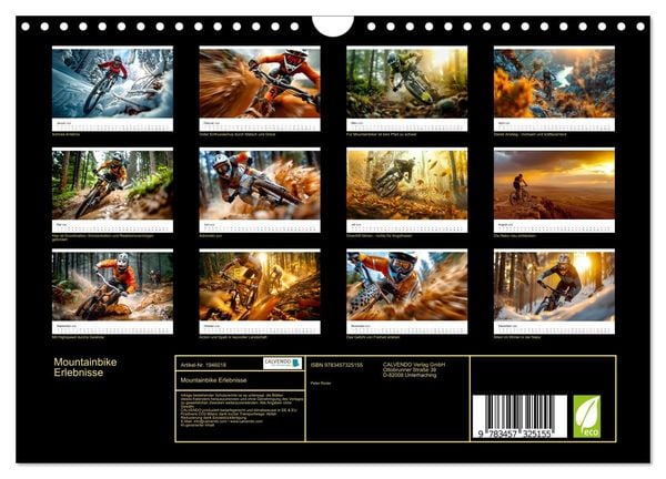 Produktbild: Mountainbike Erlebnisse (Wandkalender 2026 DIN A4 quer), CALVENDO Monatskalender