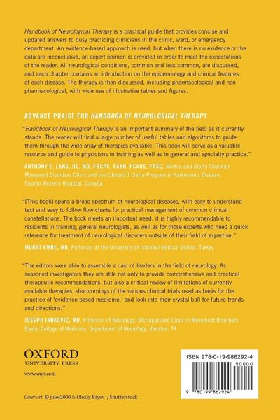 Produktbild: Handbook of Neurological Therapy