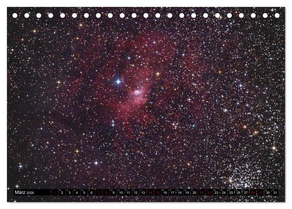 Produktbild: Ein Streifzug durch das Universum (Tischkalender 2026 DIN A5 quer), CALVENDO Monatskalender