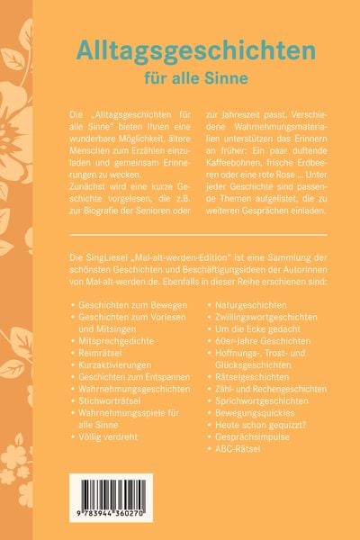 Produktbild: Alltagsgeschichten f&uuml;r alle Sinne f&uuml;r Senioren