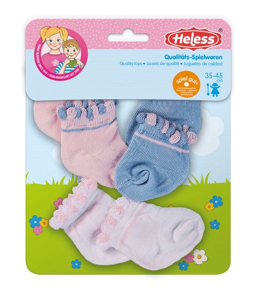Produktbild: Puppen-S&ouml;ckchen 3 Paar, Gr&ouml;&szlig;e 35 - 46 cm