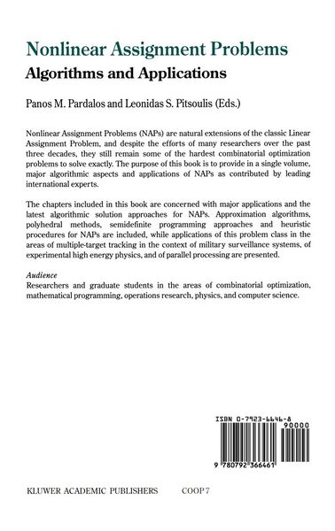 Produktbild: Nonlinear Assignment Problems