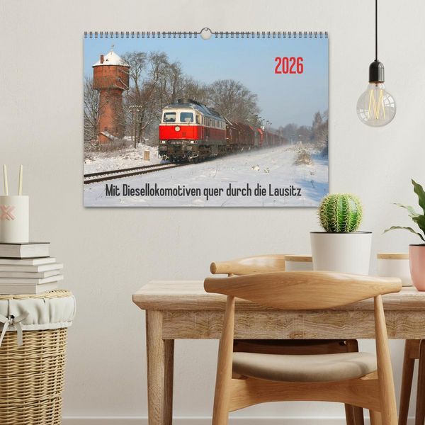 Produktbild: Mit Diesellokomotiven quer durch die Lausitz - 2026 (Wandkalender 2026 DIN A3 quer), CALVENDO Monatskalender