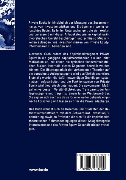 Produktbild: Risikoadjustierte Performance von Private Equity-Investitionen