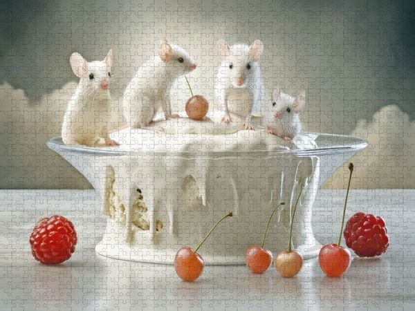 Produktbild: CALVENDO Puzzle Dessert-Tisch | 1000 Teile Lege-Gr&ouml;&szlig;e 64x48cm Foto-Puzzle f&uuml;r gl&uuml;ckliche Stunden