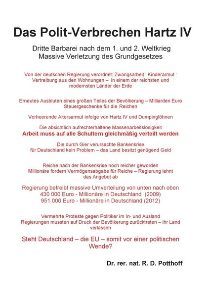 Produktbild: Das Polit-Verbrechen Hartz IV