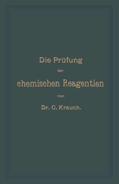 Produktbild: Die Pr&uuml;fung der chemischen Reagentien auf Reinheit