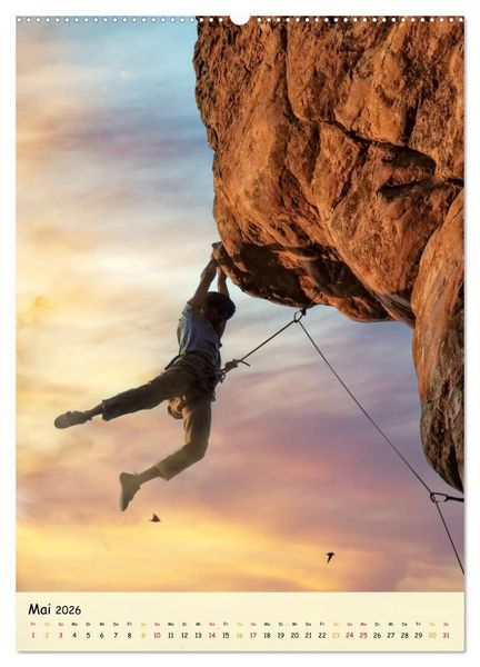 Produktbild: Klettern - Adrenalin pur (hochwertiger Premium Wandkalender 2026 DIN A2 hoch), Kunstdruck in Hochglanz