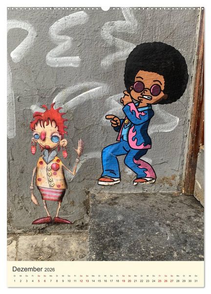 Produktbild: Hamburg StreetArt Classics (Wandkalender 2026 DIN A2 hoch), CALVENDO Monatskalender