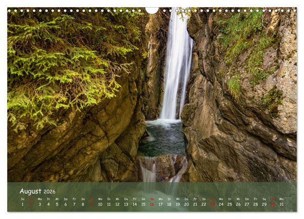 Produktbild: Faszinierende Naturschauspiele - imposante Klamm und Wasserfall Fotografie (Wandkalender 2026 DIN A3 quer), CALVENDO Monatskalender