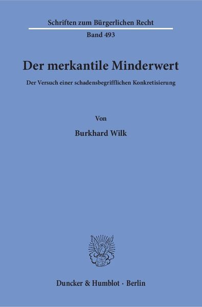 Produktbild: Der merkantile Minderwert.