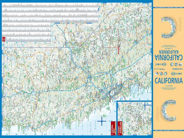 Produktbild: California, Kalifornien, Borch Map
