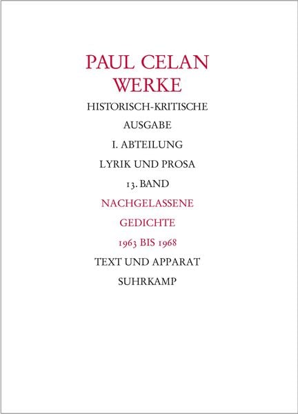 Produktbild: Werke. Historisch-kritische Ausgabe. I. Abteilung: Lyrik und Prosa