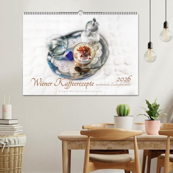 Produktbild: Wiener Kaffeerezepte (Wandkalender 2026 DIN A2 quer), CALVENDO Monatskalender
