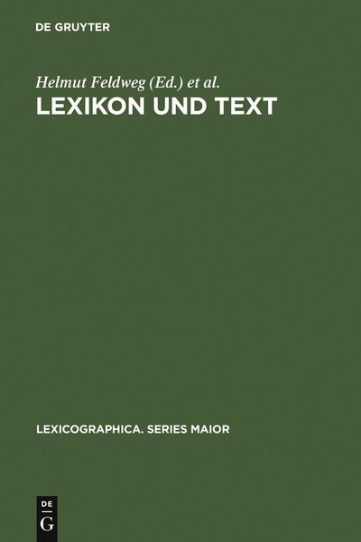 Produktbild: Lexikon und Text