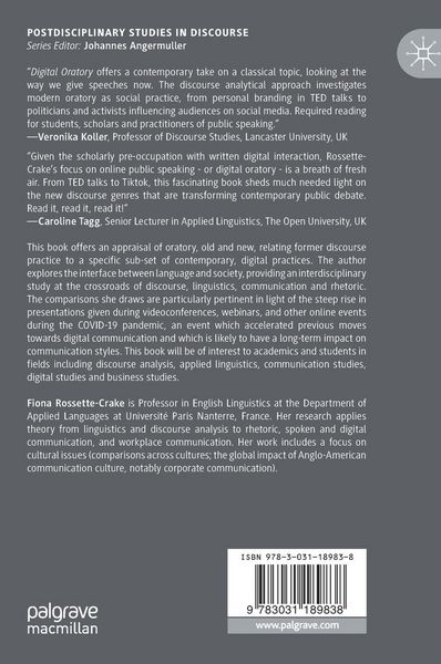 Produktbild: Digital Oratory as Discursive Practice