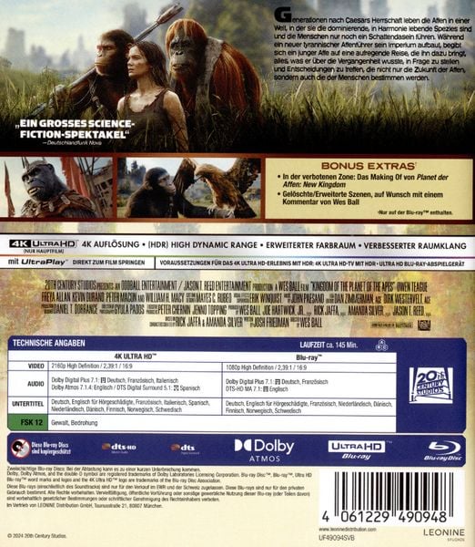 Produktbild: Planet der Affen - New Kingdom (4K Ultra HD) (+ Blu-ray)