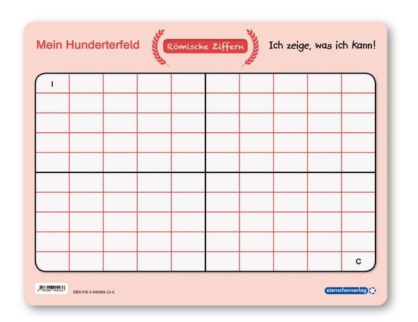 Produktbild: Mein Hunderterfeld - R&ouml;mische Ziffern und Stift